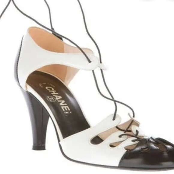Rare One of a Kind Circa 80's Vintage Authentic CHANEL Lace Ups - Picture 3 of 11